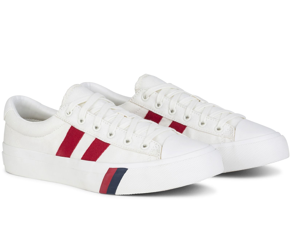 Keds Sneakers White/Red - Royal Plus Canvas - Womens ODXTUG-524